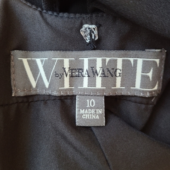 White by Vera Wang Full-length Evening Gown with Back Tie, Size Medium - Picture 9 of 10